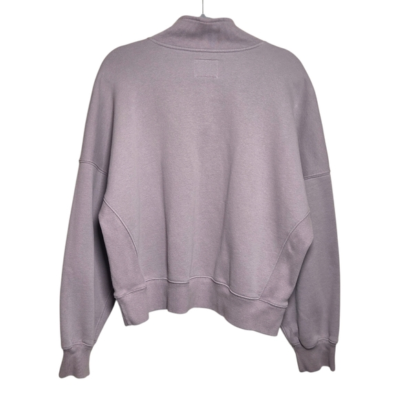 Abercrombie Sunday Half Zip Sweatshirt Taupe Grey Soft Heavyweight XL - Picture 13 of 13